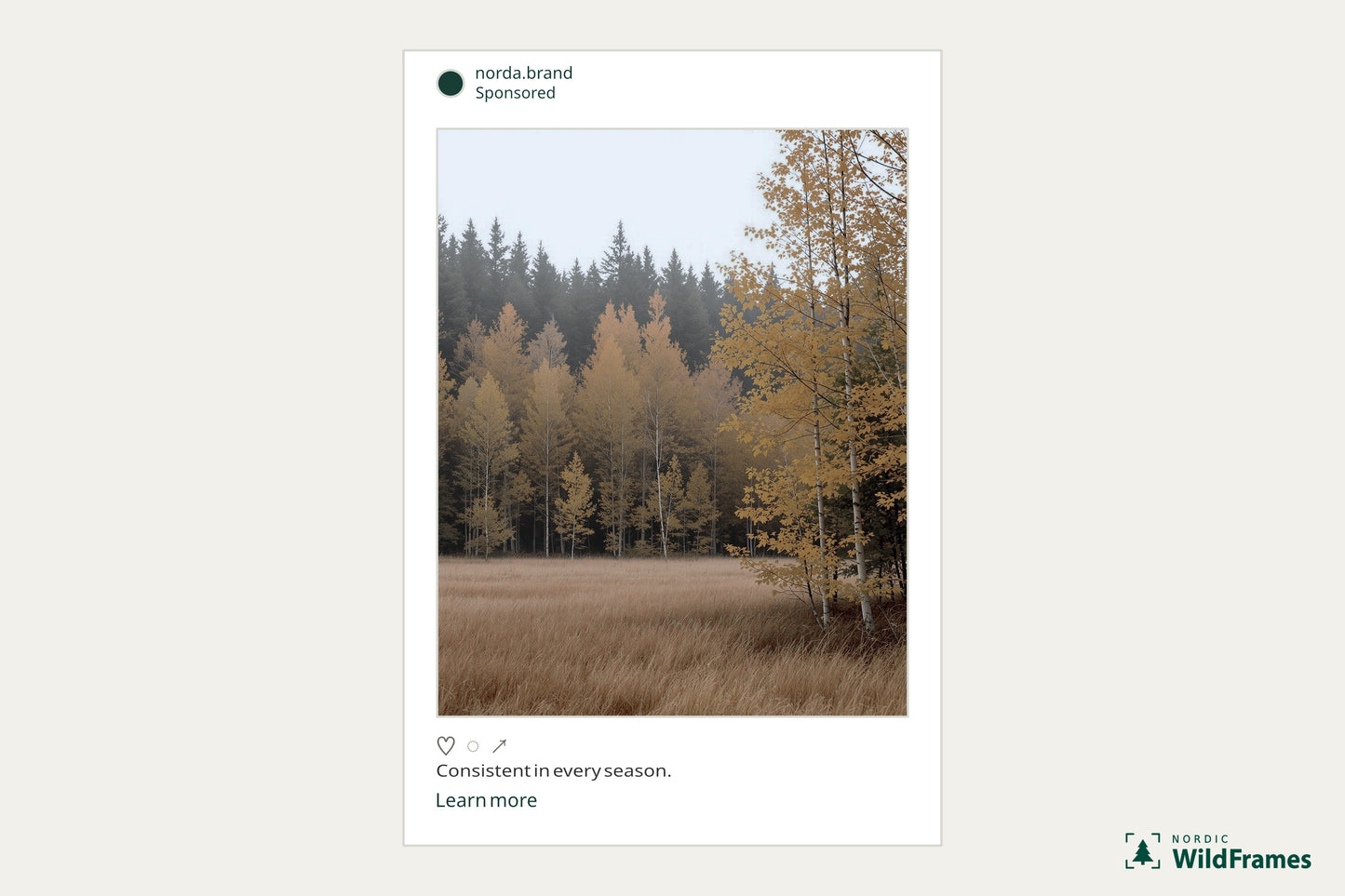 Example of a landscape image used in an Instagram post