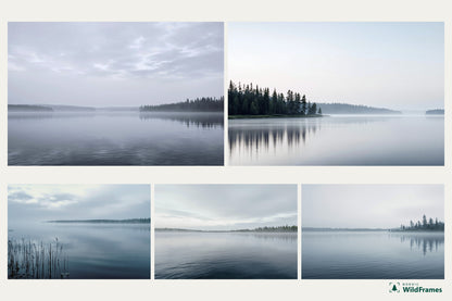 Preview grid of all five images in The Lake Dawn Set