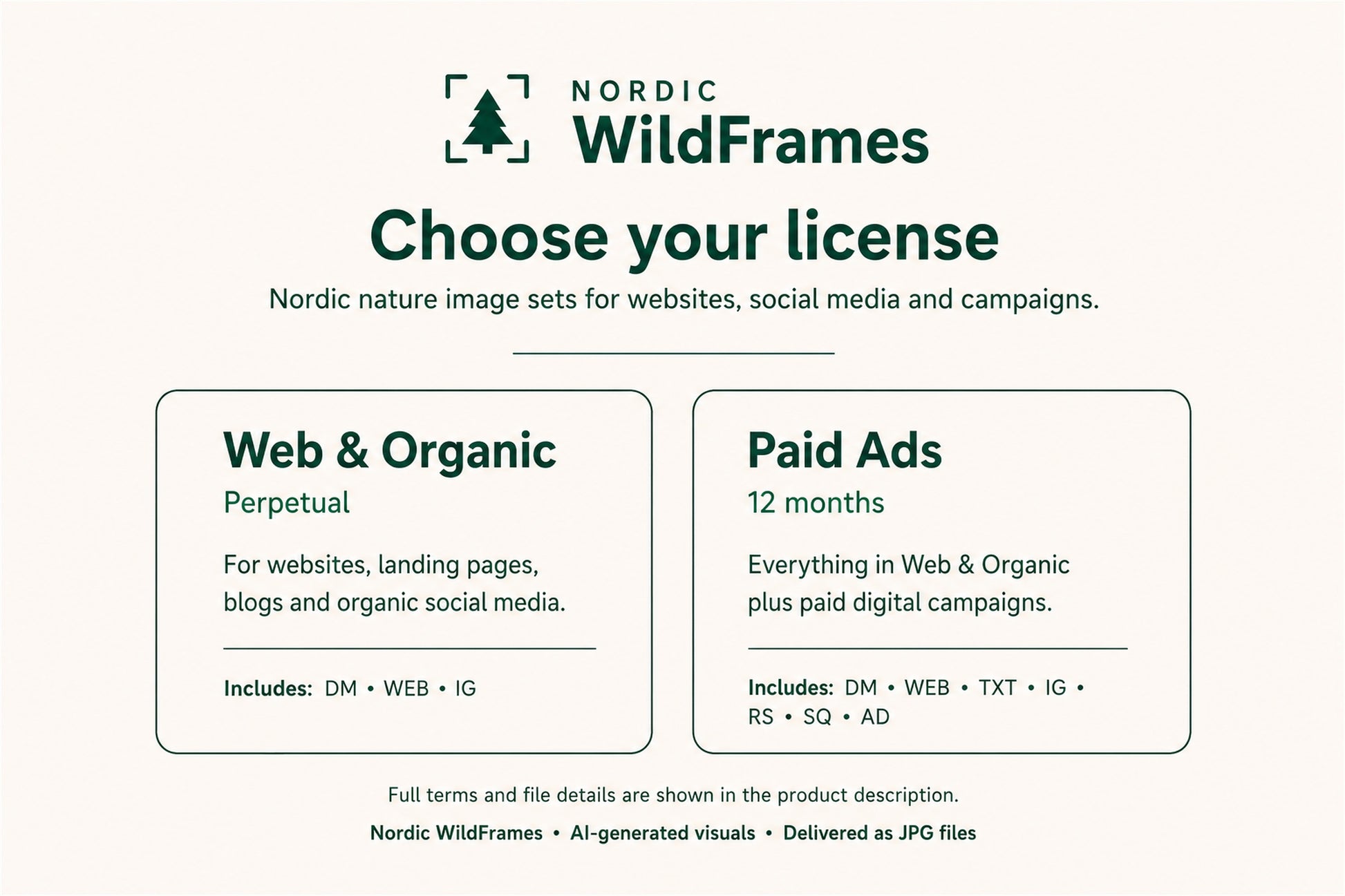 Set information card with image overview and delivery details