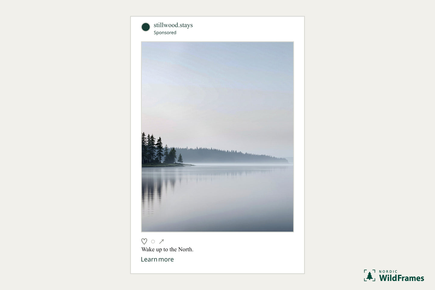 Example of a landscape image used in an Instagram post