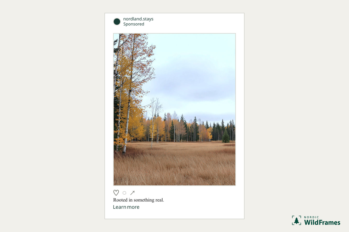 Example of a landscape image used in an Instagram post