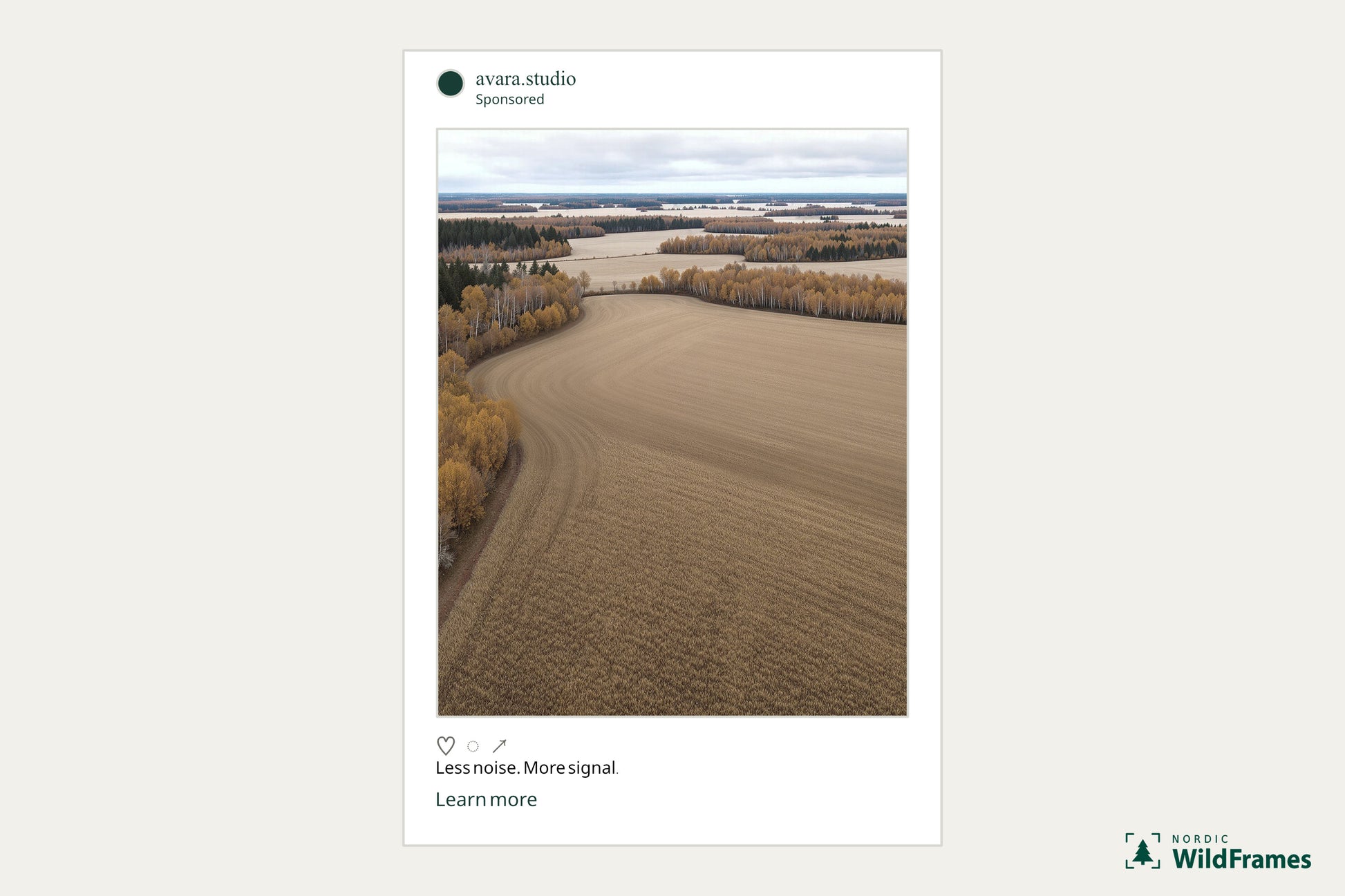 Example of a landscape image used in an Instagram post