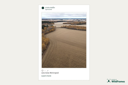Example of a landscape image used in an Instagram post