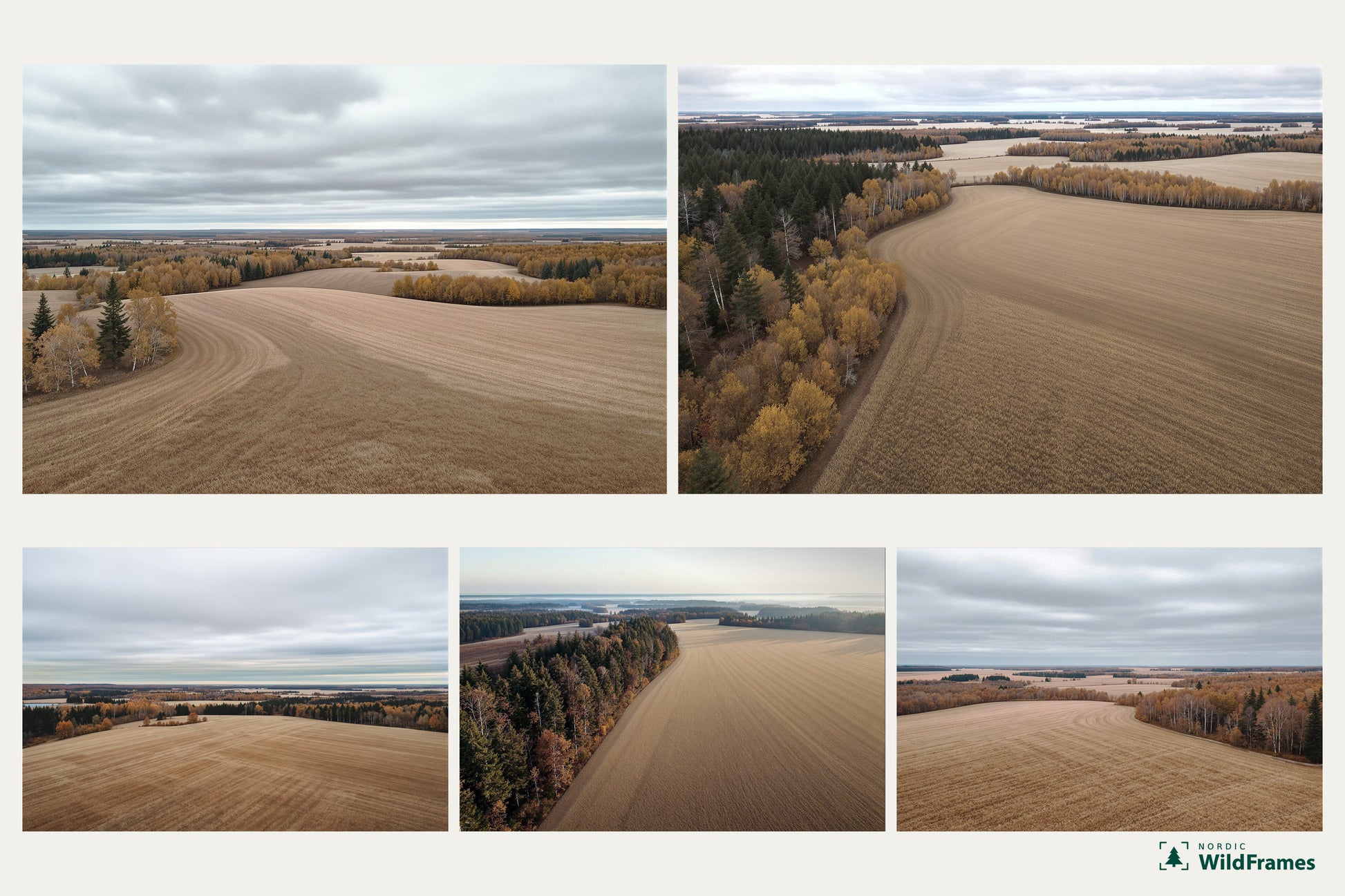 Preview grid of all five images in the Open Countryside set