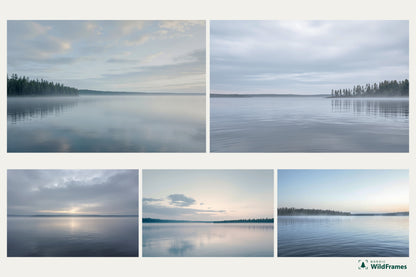 Preview grid of all five images in the Lake Calm Set