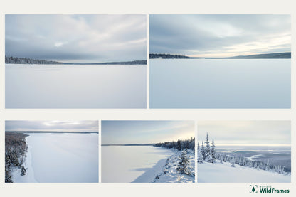 Preview grid of all five images in the Winter Clean set