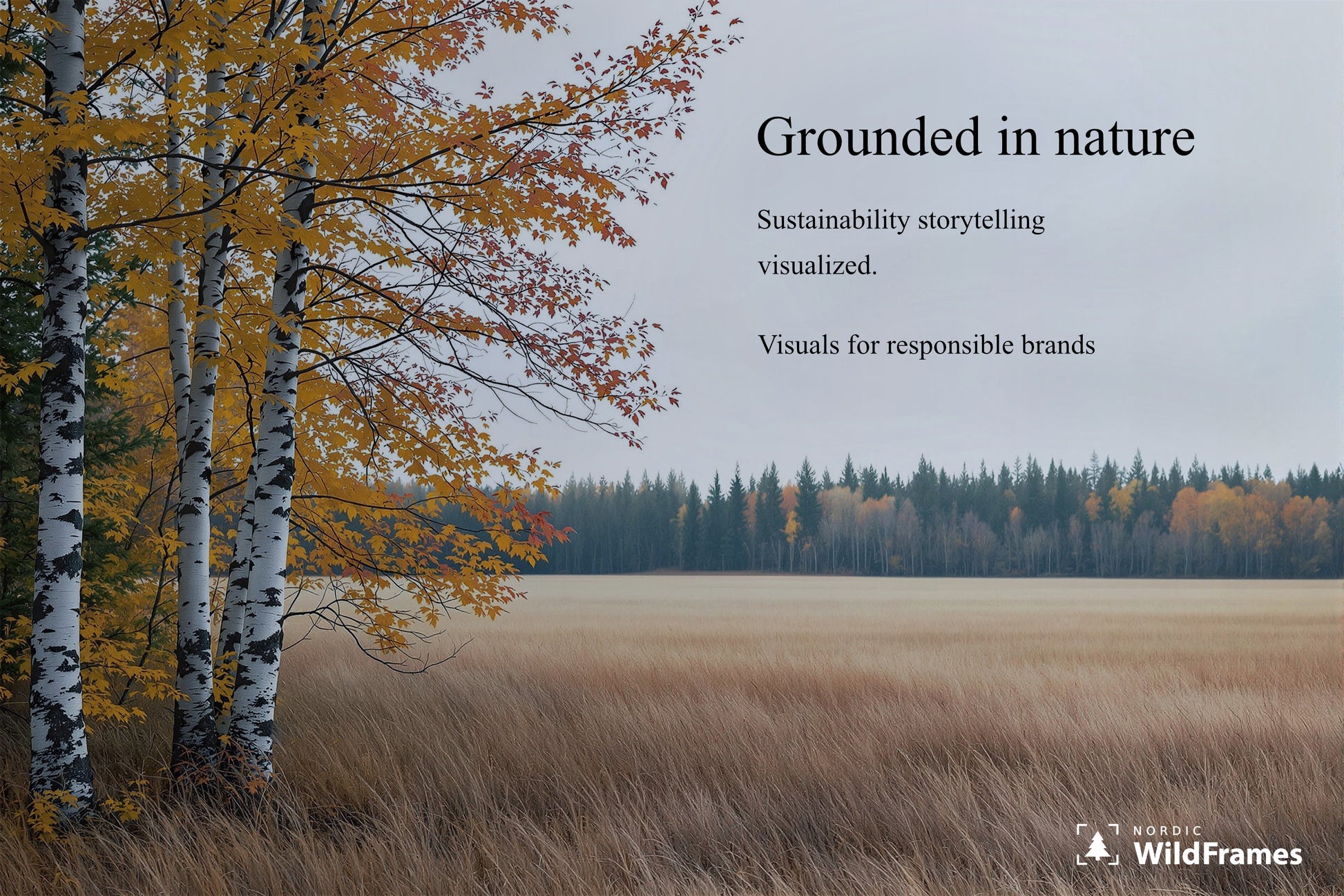 Example of headline text placed on the copy space of a landscape image