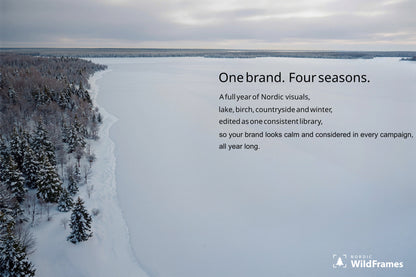 Example of headline text placed on the copy space of a landscape image