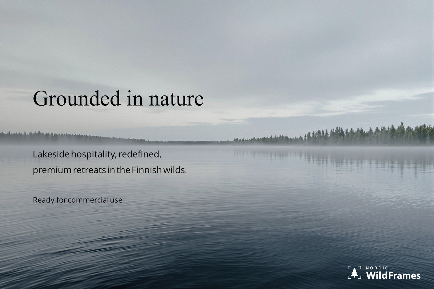 Example of headline text placed on the copy space of a landscape image