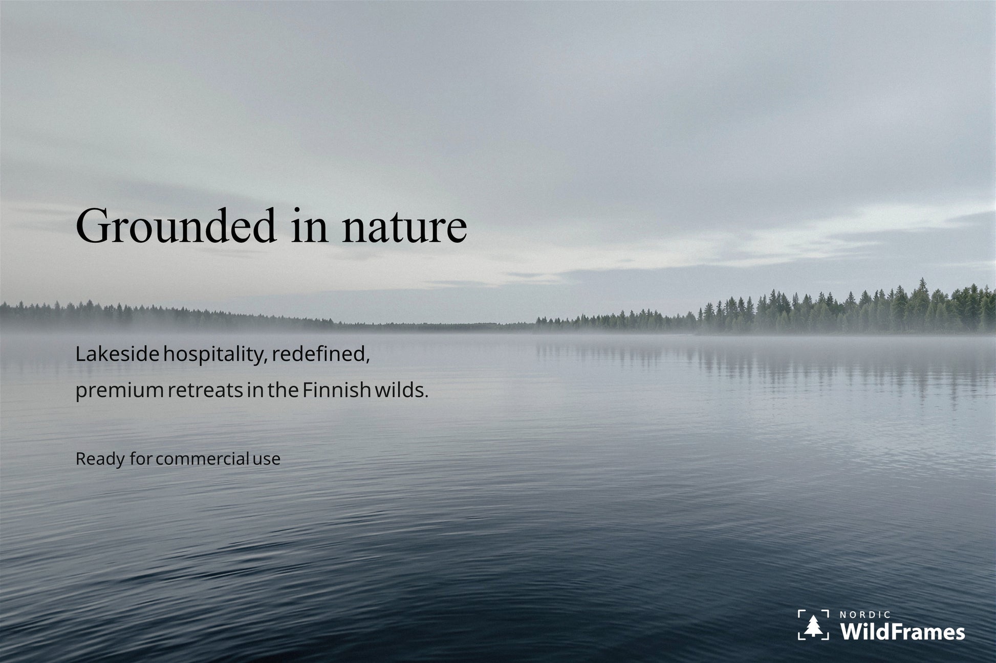 Example of headline text placed on the copy space of a landscape image