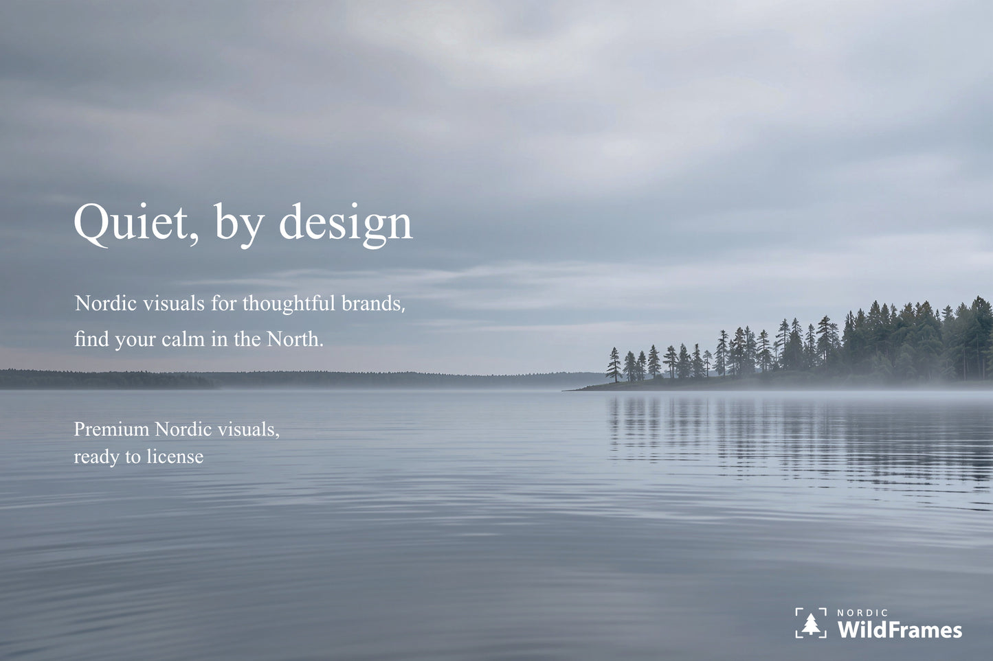 Example of headline text placed on the copy space of a landscape image