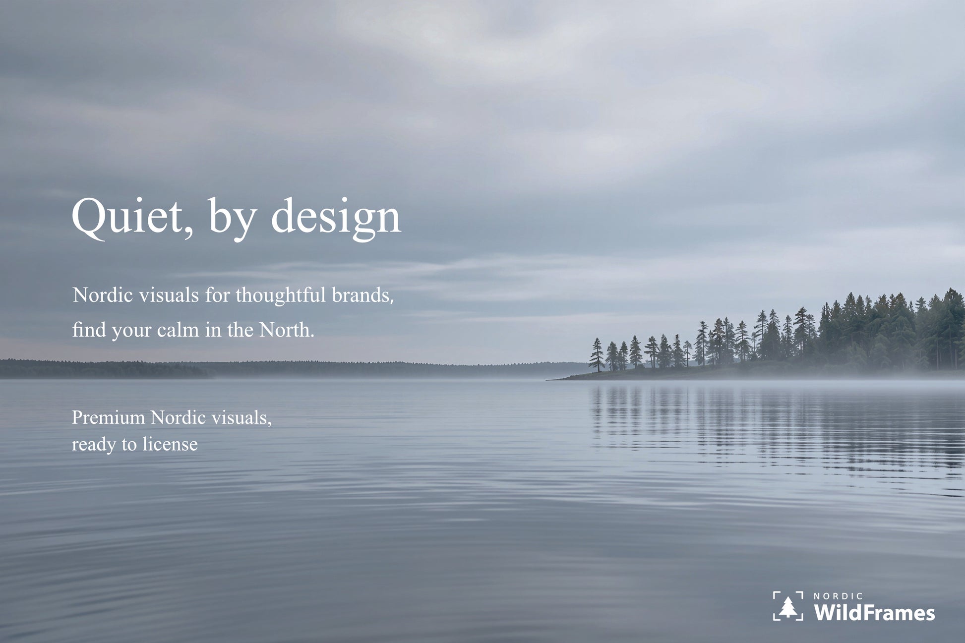 Example of headline text placed on the copy space of a landscape image