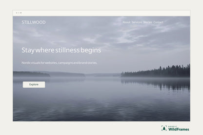 Example of a landscape image used as a website hero section
